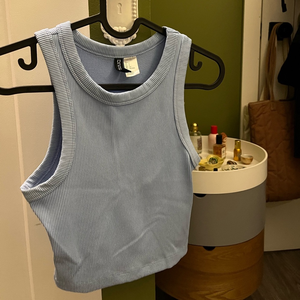 H&M DIVIDED RIBBED TANK TOP